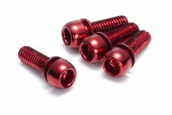 Reverse Components Reverse - Set De 4 Vis Pour étrier De Freins - M6x18mm -Accessoires Vélo Soldes reverse set 4 vis etrier frein m6 18 mm rouge 3840x2160